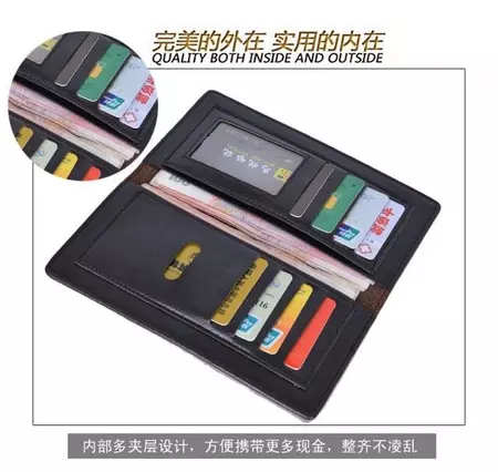 JEEP PREMIUM LEATHER LONG WALLET MEN BUSINESS BAG