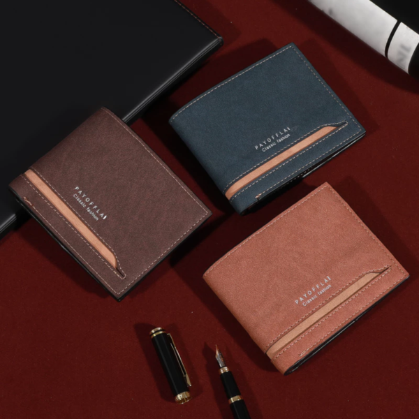 Leather Wallet Top Men Coin Bag Minimalist Thin Purse Card Pack Purse