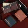 Leather Wallet Top Men Coin Bag Minimalist Thin Purse Card Pack Purse